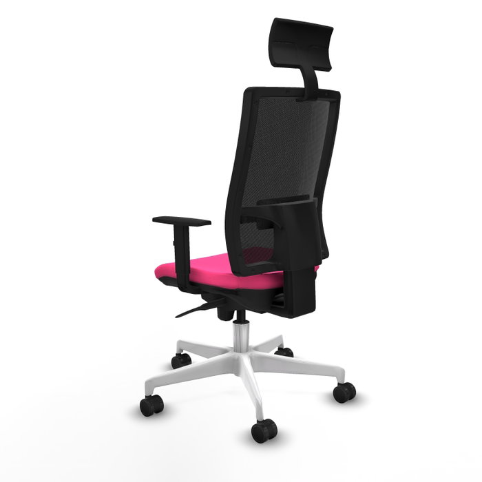 PIQUERAS Y CRESPO Silla de oficina Horna Rosa con Mecanismo Sincro