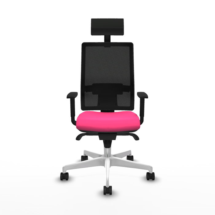 PIQUERAS Y CRESPO Silla de oficina Horna Rosa con Mecanismo Sincro