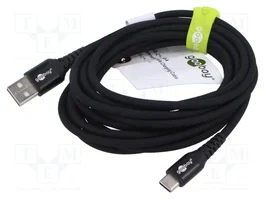 GOOBAY Cable USB 2.0 de USB A a USB C, 3m, Negro