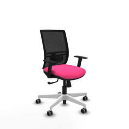 PIQUERAS Y CRESPO Silla de oficina Yunquera Rosa con mecanismo Sincro