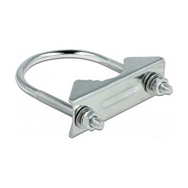 DeLOCK Abrazadera de Mástil 55 mm, Abrazadera de Mástil en Metal, Ancho Máximo de Sujeción 5.5 cm
