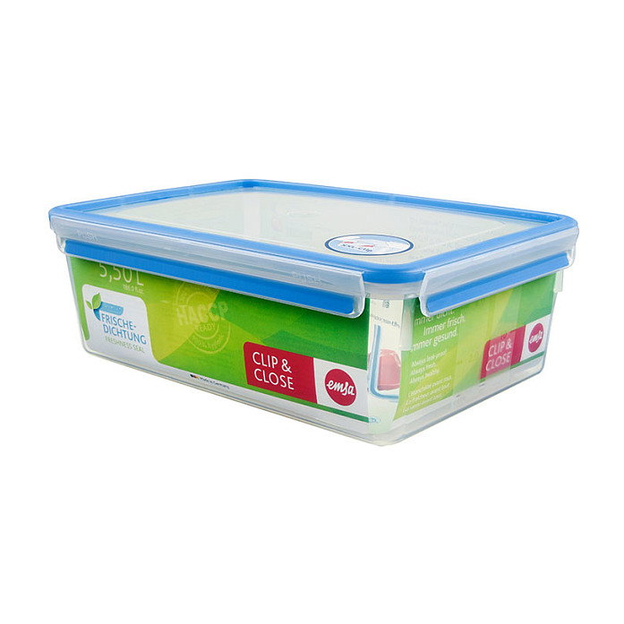 Emsa Clip & Close Contenedor de Alimentos 5.5 l, azul Emsa Clip & Close Contenedor de Alimentos 5.5 l, azul