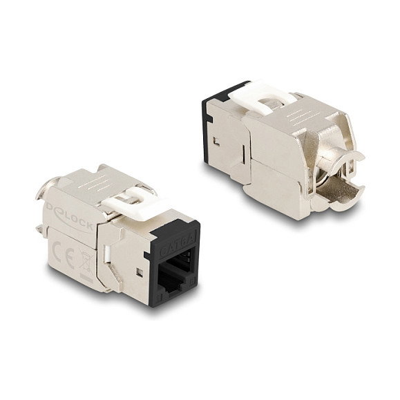 DeLOCK 88118 Módulo Keystone RJ45 hembra a LSA Cat.6A montaje sin herramientas negro, 10 piezas