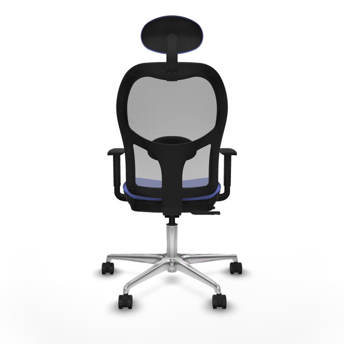 PIQUERAS Y CRESPO Silla de oficina Jorquera con mecanismo Sincro/Traslack, Azul claro y Gris