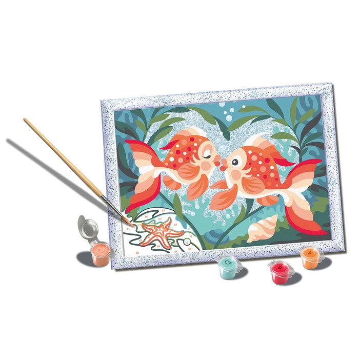 Ravensburger 23979 Creart Serie D Classic Peces Enamorados Kit Pintar por Números, Actividad Creativa para Niños/as +9 Años
