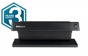 Safescan SAF45 Detector de Billetes Falsos - UV, 2 Lámparas, 6W, 220-240V, Negro