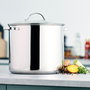 Day Olla Con Tapa de Vidrio 18 L Acero Inoxidable, Apta para Inducción, Diámetro 30 cm