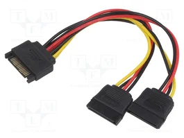 SAVIO Cable SATA 15pin macho a 2x 15pin hembra, 0,18m
