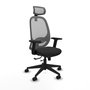 PIQUERAS Y CRESPO Silla de oficina Cilanco con mecanismo Sincro/Traslack Negro/Gris