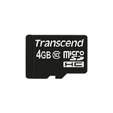 Transcend TS4GUSDC10 Tarjeta MicroSDHC de 4GB Clase 10 Velocidad 90MB/s