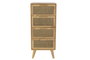 DKD Home Decor Cajonera Balines Rejilla Natural Caucho Ratan 90 x 40 x 30 cm