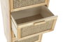 DKD Home Decor Cajonera Balines Rejilla Natural Caucho Ratan 90 x 40 x 30 cm