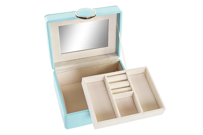 DKD Home Decor Joyero Glam Verde Menta 17 x 10 x 23 cm DKD Home Decor Joyero Glam Verde Menta 17 x 10 x 23 cm