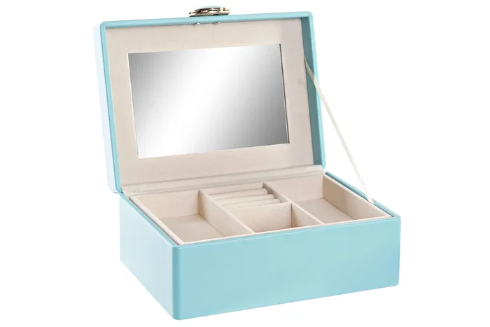 DKD Home Decor Joyero Glam Verde Menta 17 x 10 x 23 cm DKD Home Decor Joyero Glam Verde Menta 17 x 10 x 23 cm