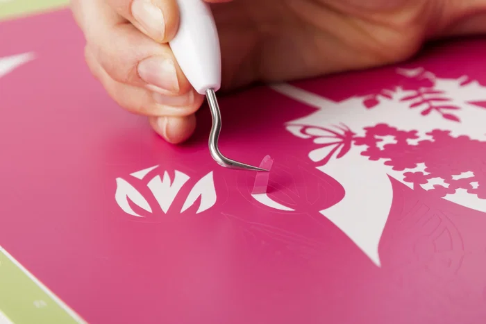 Cricut 2004233 Set de 5 Herramientas Desmalezadoras (Weeding Tool) para Vinilo y Corte - Color Blanco