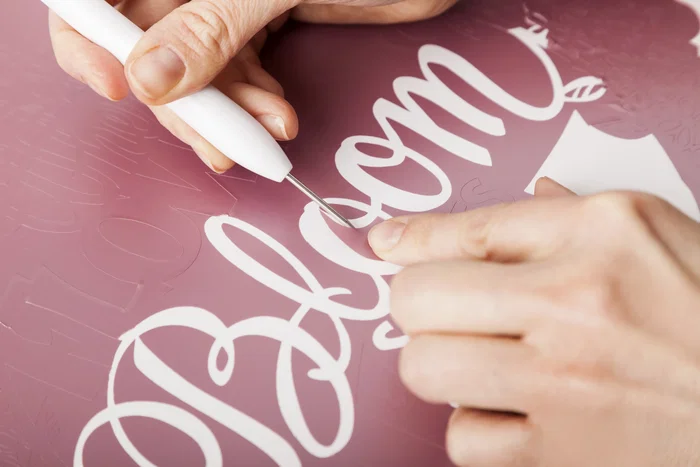 Cricut 2004233 Set de 5 Herramientas Desmalezadoras (Weeding Tool) para Vinilo y Corte - Color Blanco