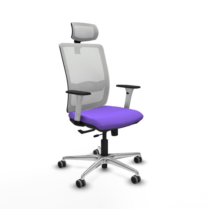 PIQUERAS Y CRESPO Silla de oficina Haches con mecanismo Sincro/Traslack, Lila y Blanco PIQUERAS Y CRESPO Silla de oficina Haches con mecanismo Sincro/Traslack, Lila y Blanco