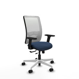 PIQUERAS Y CRESPO Silla de oficina Zulema Azul marino y Blanco