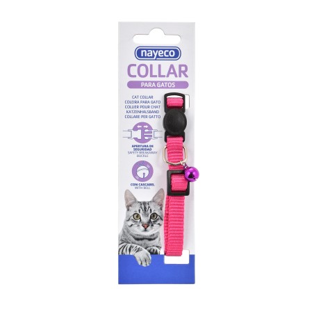 Nayeco Collar Gato Basic Fucsia 10mm x 22-33cm
