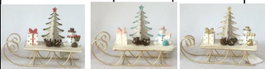 DKD Home Decor Figura MDF Metal Trineo Surtido 19x6x14 cm