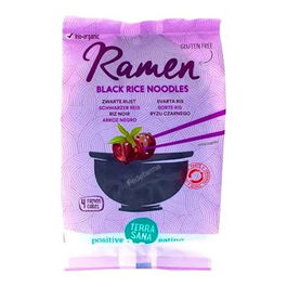 TERRASANA Fideos Ramen de Arroz Negro Veganos Sin Gluten 280gr