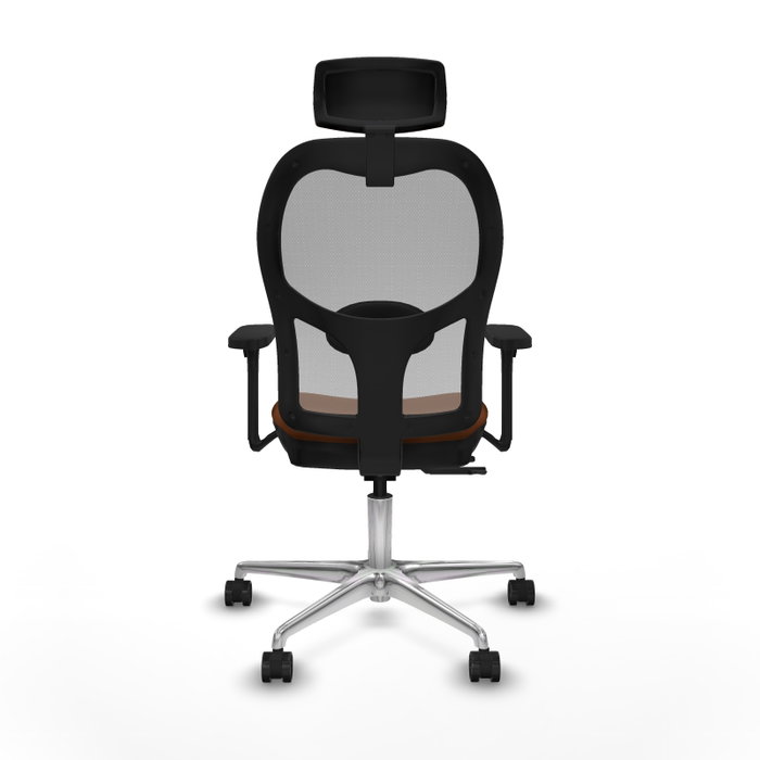 PIQUERAS Y CRESPO Silla de oficina Jorquera con mecanismo Sincro/Traslack, Marrón y Gris