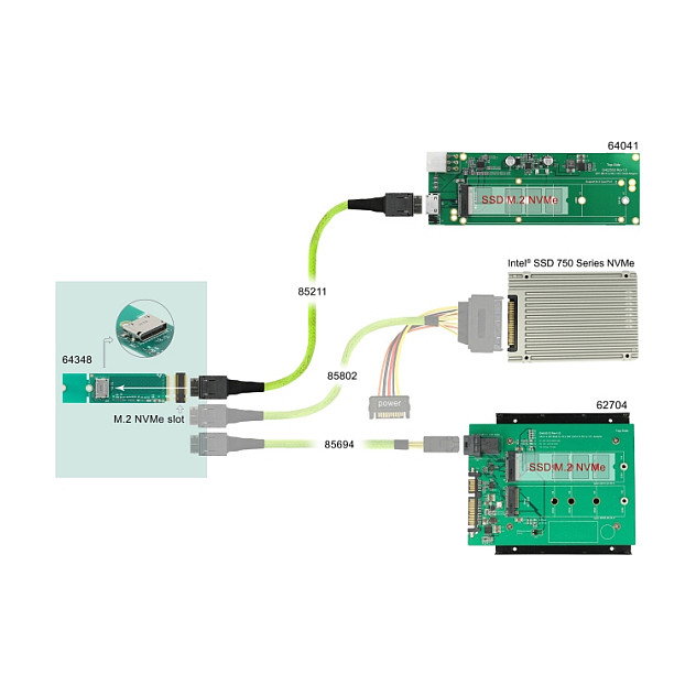 DeLOCK 64348 Convertidor M.2 Key M a 1 x OCuLink SFF-8612 DeLOCK 64348 Convertidor M.2 Key M a 1 x OCuLink SFF-8612
