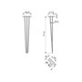 Emuca Lote de 4 patas Hairpin de 3 varillas para mesa, altura 710mm, Acero, Pintado blanco