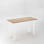 Emuca Lote de 4 patas Hairpin de 3 varillas para mesa, altura 710mm, Acero, Pintado blanco