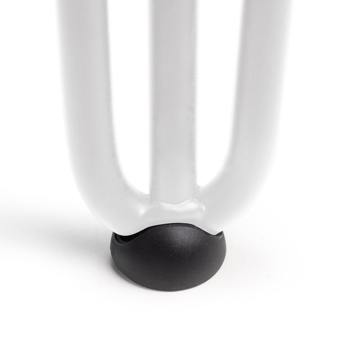 Emuca Lote de 4 patas Hairpin de 3 varillas para mesa, altura 710mm, Acero, Pintado blanco
