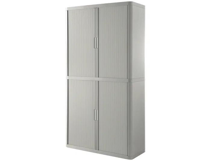 Paperflow Armario Metálico Gris con 4 Puertas Correderas y Cerradura 1110x440x1195 mm