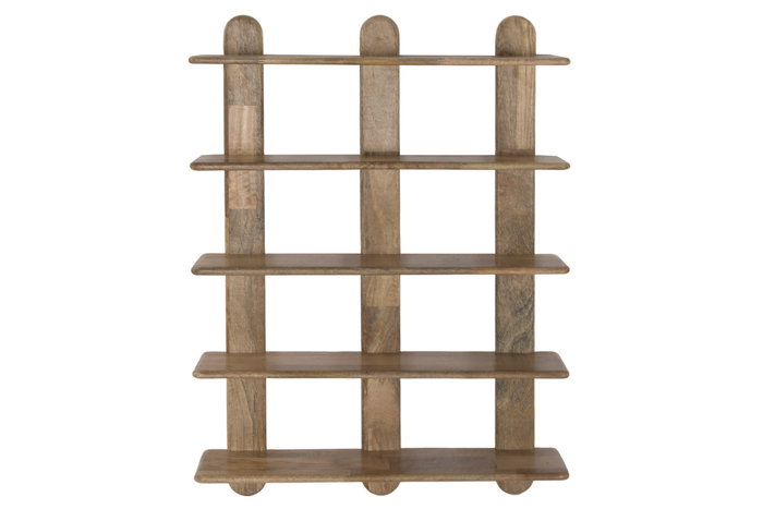 DKD Home Decor Estantería de Pared Mango 71,5x19x100 cm con 5 Estantes