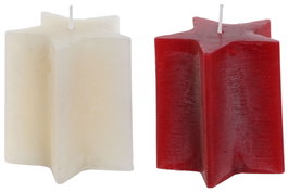 DKD Home Decor Set de Velas de Cera de Parafina Surtido Blanco y Rojo