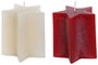 DKD Home Decor Set de Velas de Cera de Parafina Surtido Blanco y Rojo