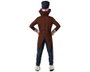 Otros Disfraz Adulto Hombre Sombrerero Loco de Alicia con Sombrero, Pajarita, Chaqueta y Pantalón Marrón - Tallas XS-S