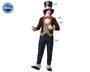 Otros Disfraz Adulto Hombre Sombrerero Loco de Alicia con Sombrero, Pajarita, Chaqueta y Pantalón Marrón - Tallas XS-S