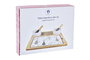 DKD Home Decor Tabla Aperitivo Navidad Tradicional Bambú Gres Verde Natural Blanco 20 x 25 x 8 cm Set 10 Piezas