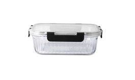 DKD Home Decor Recipiente Borosilicato PP Cierre Hermético Transparente 13 x 6.7 x 18 cm Apto Horno Microondas Lavavajillas