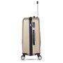Zoozie Bags 7216 Maleta Dorada ABS Grande 76x48x30 cm 100L con Ruedas 360 y Cierre Codificado