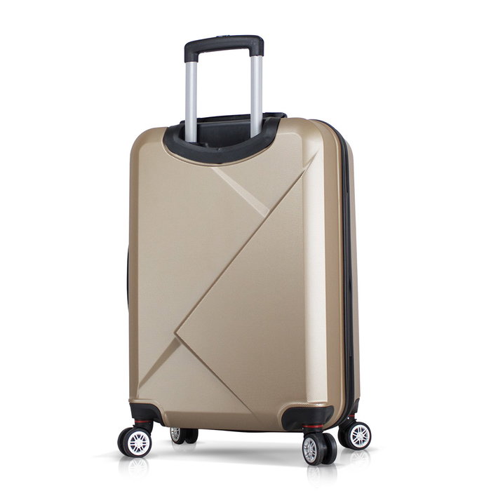 Zoozie Bags 7216 Maleta Dorada ABS Grande 76x48x30 cm 100L con Ruedas 360 y Cierre Codificado