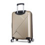 Zoozie Bags 7216 Maleta Dorada ABS Grande 76x48x30 cm 100L con Ruedas 360 y Cierre Codificado