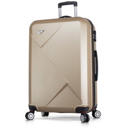 Zoozie Bags 7216 Maleta Dorada ABS Grande 76x48x30 cm 100L con Ruedas 360 y Cierre Codificado