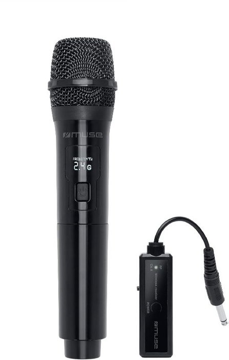 MUSE Micrófono Inalámbrico con Receptor, Batería 1200mAh 8h, Carga Tipo C