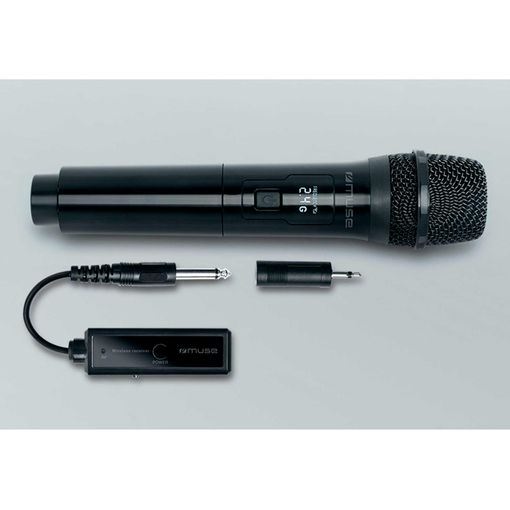 MUSE Micrófono Inalámbrico con Receptor, Batería 1200mAh 8h, Carga Tipo C