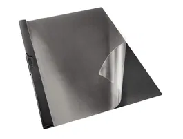 Esselte Carpeta Dossier con Pinza Lateral DIN A4 Negro, Capacidad 60 hojas