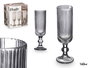 Vivalto Copa Cava Gris Rayas 160 ml - 6 x 18.4 x 6 cm (Set de 24)