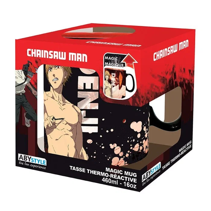 Abystyle Taza Térmica Chainsaw Man Denji & Aki Heat Change Mug 460ml Anime con Cambio de Diseño por Calor