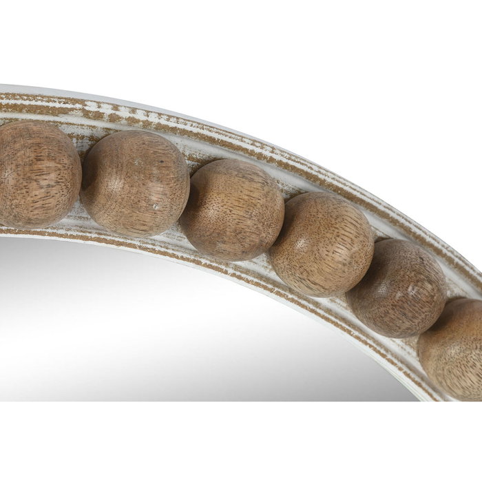 Espejo de pared Home ESPRIT Blanco Marrón Bolas 71 x 4,5 x 71 cm Espejo de pared Home ESPRIT Blanco Marrón Bolas 71 x 4,5 x 71 cm