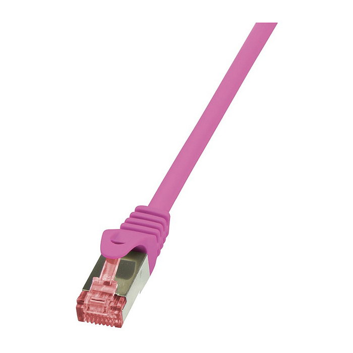 LogiLink Cable de parcheo Cat.6 S/FTP PrimeLine 0,25 m rosa LogiLink Cable de parcheo Cat.6 S/FTP PrimeLine 0,25 m rosa