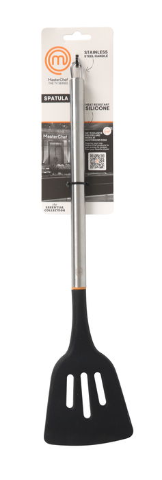 Masterchef Espatula Ranurada Inox y Silicona 34 cm (24 Unidades)